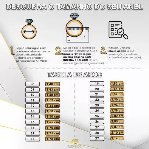 Anel Fino Com Zircônia Noivado Antialérgico Ouro 18k Banhado