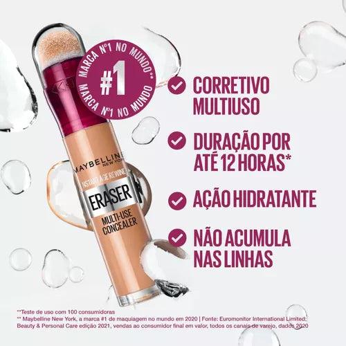 Kit 2UN Corretivo Líquido Eraser Instant Age Rewind 5,9ml Maybelline Tom 100 Ivory