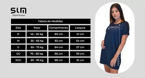 Vestido Tipo Camiseta Alongada Para Mulheres