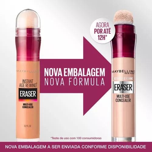 Kit 2UN Corretivo Líquido Eraser Instant Age Rewind 5,9ml Maybelline Tom 100 Ivory