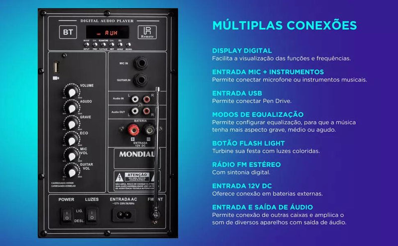 Caixa Amplificada Connect Power Plus CM-550 Preto Bivolt