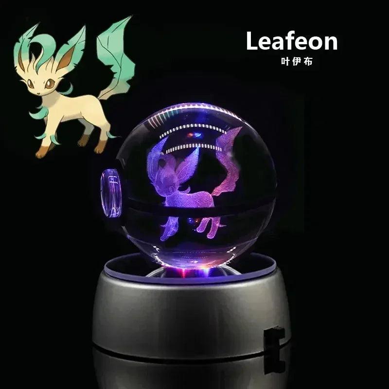 Pokémon 3D Crystal Ball com Base de Luz LED