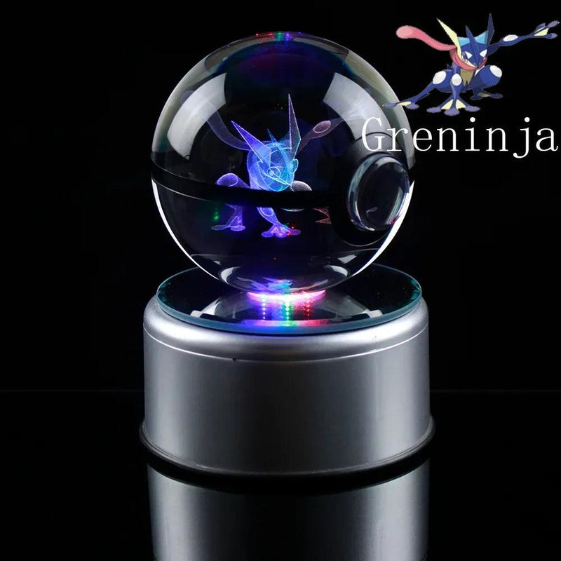 Pokémon 3D Crystal Ball com Base de Luz LED