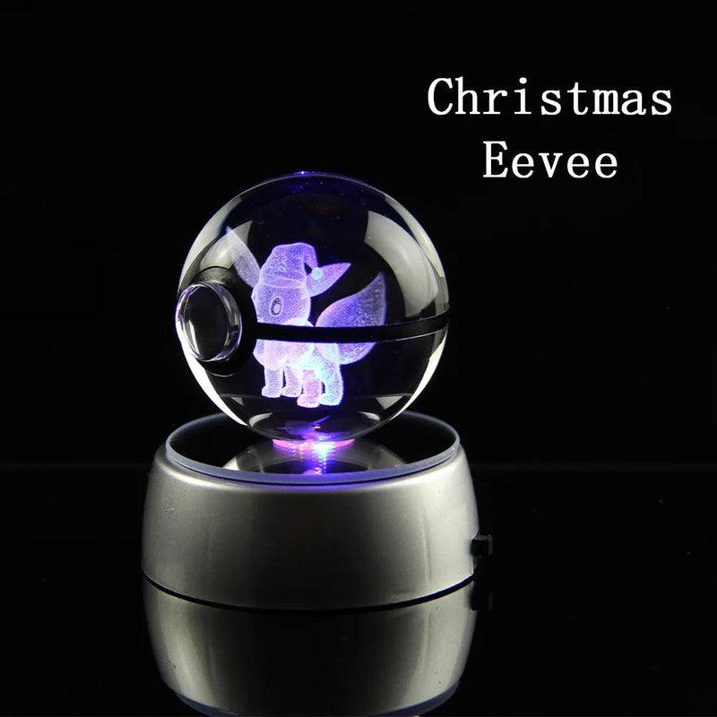 Pokémon 3D Crystal Ball com Base de Luz LED